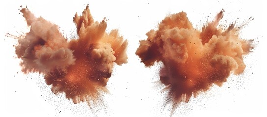 An explosion of hearts isolated on a transparent background - Stock Image