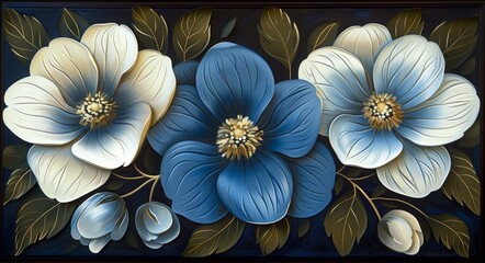 Vibrant Flower Decoration Art Piece