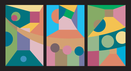 Fototapeta premium colorful abstract geometric art