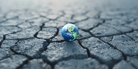 Earth devastated by environmental destruction and climate change facing global catastrophe. Concept Climate Change, Environmental Destruction, Global Catastrophe, Earth Devastation