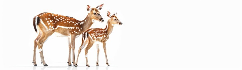 Isolated deer set with transparent background - Stock Photography