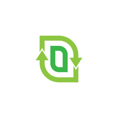 leaf colorful arrows rotate process symbol logo vector