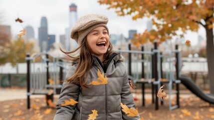 Fototapeta premium Autumn Joy in the City