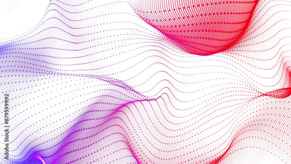 Poster abstract motion digital multicolor dots wave animated futuristic technology background. abstract dot
