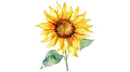 Watercolor Sunflower Bouquet