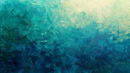 Gradient oil on canvas with blue green abstract background or texture