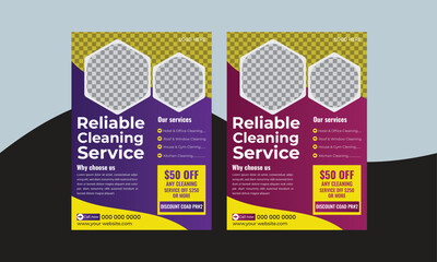 Modern Cleaning service agency editable flyer, leaflet, poster and home service, Housekeeping, wash, clean or home repair service marketing flyer background print template design.