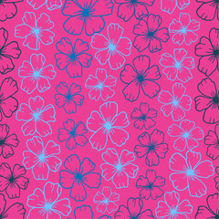 Seamless background, floral pattern. Сute contemporary minimalistic trendy background