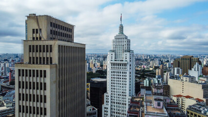 Fototapeta premium Altino arantes know as banespão building in the city of são paulo brazil