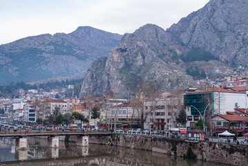 Fascinating view of the city of Amasya, also known as the city of princes.