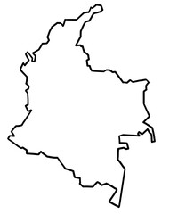 Obraz premium Colombia map outline