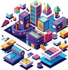 3D and Isometric Designs vector art