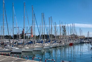 Recreational boats docked in the port of L'Estaque, Marseille, France