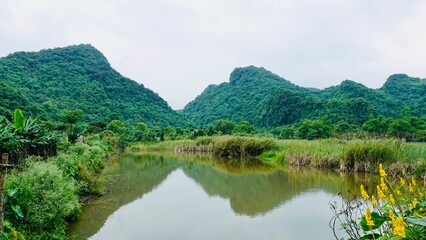Fototapeta premium Die sog. Trockene Halong Bucht bei Ninh Binh in Vietnam