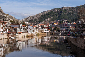 Fascinating view of the city of Amasya, also known as the city of princes.