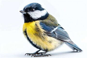 Fototapeta premium Close-Up of a Colorful Great Tit Bird