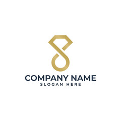 The jewelry logo and the initial lettermark of OP and the infinity sign of diamond and ring in luxury gold color gradient