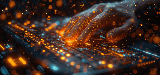 Cybersecurity protection user privacy secure internet access technology encryption online safety firewall network confidential system laptop data monitor digital communication hack-proof