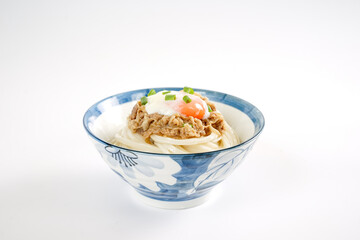 Seafood Udon Noodles，beef Udon，curry Udon， Japanese cuisine: cold shabu-shabu udon
