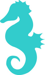 Seahorse clip art design on plain white transparent isolated background for card, shirt, hoodie, sweatshirt, apparel, tag, mug, icon, poster or badge