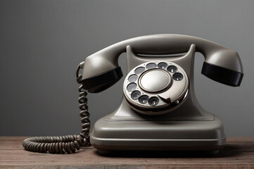 vintage telephone on table