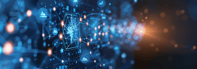 Businesswoman Document Management Online Cloud Storage Database System Digital File Access Information Technology