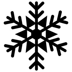 Snowflake icon. Black winter Illustration