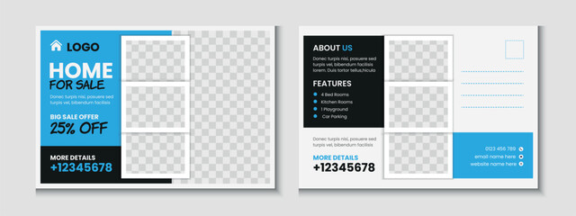 Real Estate Postcard Template Design