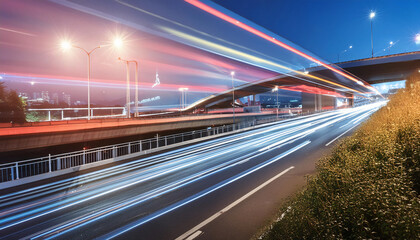 blurred motion light trails
