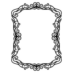 frame with wedding ornament