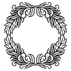 abstract floral frame illustration