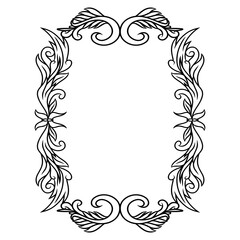 frame with floral ornament decoration