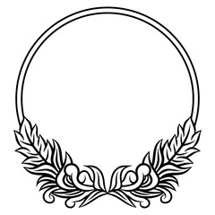 laurel wreath frmae vector illustration