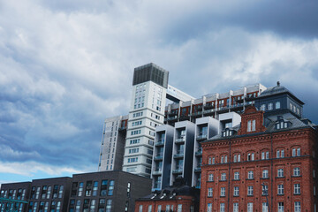 Low angle view of buildings against sky