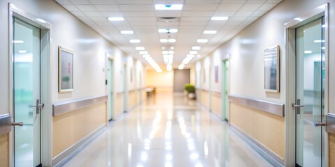 blurred background, a picture of a long empty corridor.
