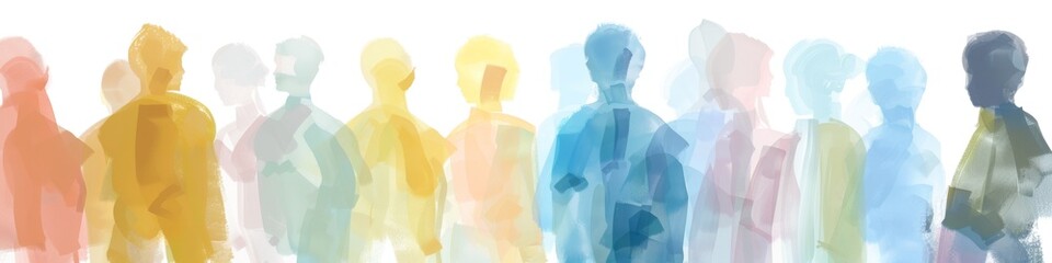 Blurry Silhouettes of a Crowd