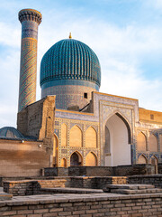 Obraz premium Gur-e-Amir Mausoleum in Samarkand, Uzbekistan during sunset 3