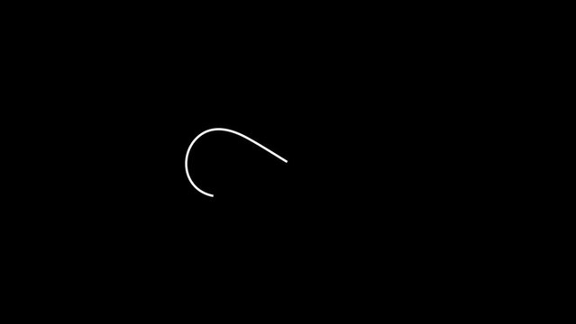 Animation of Infinity Symbol on Black background. Simple Animation sign outline Forever or infinity. reset restart refocus