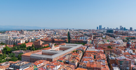 Vue a&eacute;rienne de Madrid, Espagne