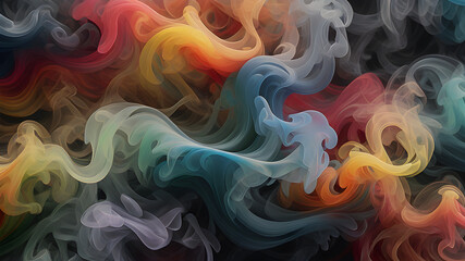 Creative Abstract smoke background. Abstract smoke waves design. AI generated image