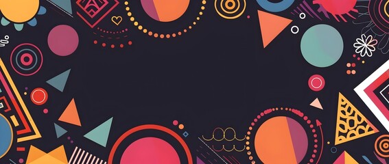 Obraz premium Captivating Abstract Geometric Design Elements Arrangement for Web Banner or Flyer