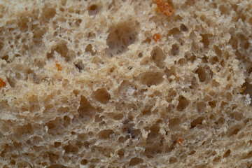 slice of bread macro shot
