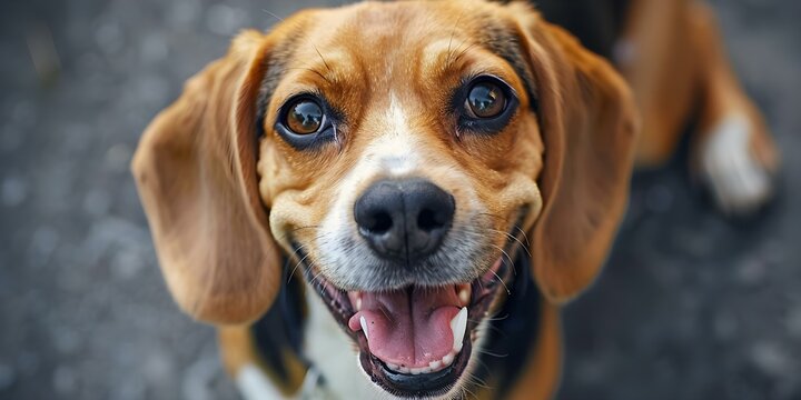 Beagle named Bley brings joy and energy to doggy daycare. Concept Doggy Daycare, Beagle, Bley, Joyful Energy, Playful Pup