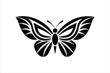 Obraz premium a minimalist Butterfly logo, butterfly abstract concept. vector art illustration