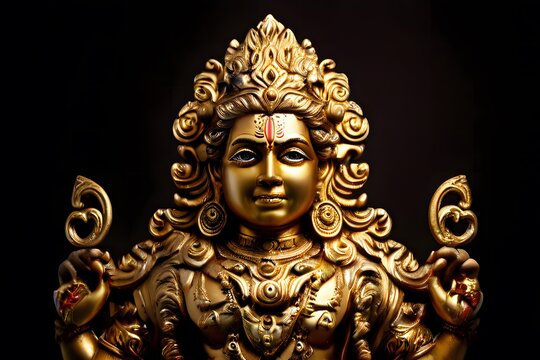 golden  statue of lord muruga