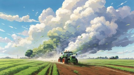 landscape with clouds
