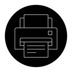 Printer Icon in Vector Format, Printer Icon for Office and Home Use, Vector Icon of a Digital Printer, Printer Machine Icon for Document Printing