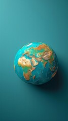 global trade flat design front view international 3D render Triadic Color Scheme