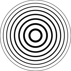 Radio station signal. Pain circle. Radar screen concentric circles elements. Radar vector icons. Signal concentric circles. Sound wave background radio station signal. Sonar sound waves. Vector .
