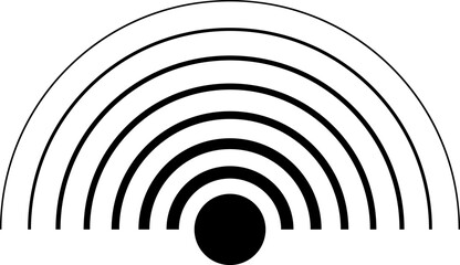 Radio station signal. Pain circle. Radar screen concentric circles elements. Radar vector icons. Signal concentric circles. Sound wave background radio station signal. Sonar sound waves. Vector .